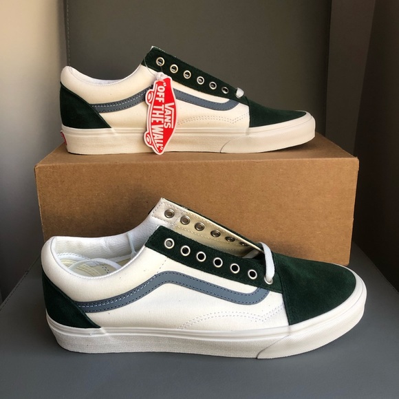 Vans Other - New Vans SK8 Varsity Canvas White/Green/Teal Men’s Size 11